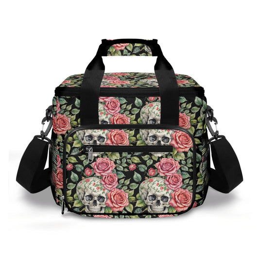 Pink Skulls Insulated Leakproof Cooler Bag Lunch Box - DeRose Seasonal