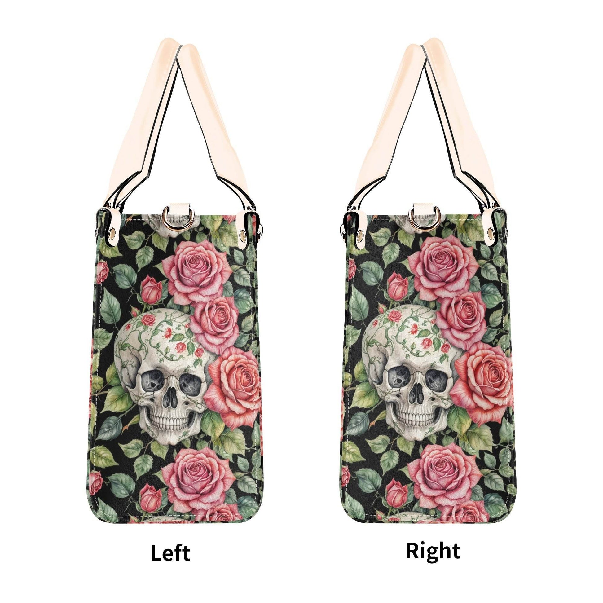 Pink Skulls Luxury Women's Leather Handbag - DeRose Seasonal