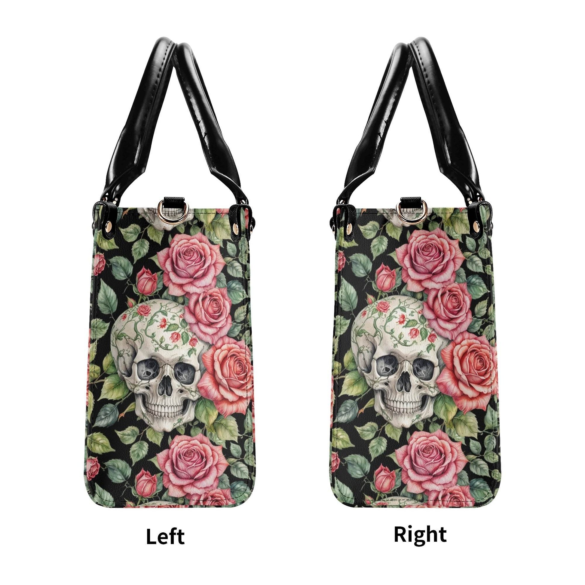 Pink Skulls Luxury Women's Leather Handbag - DeRose Seasonal