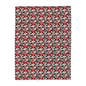 Red and White Poinsettia Arctic Fleece Blanket - 3 sizes - DeRose Seasonal