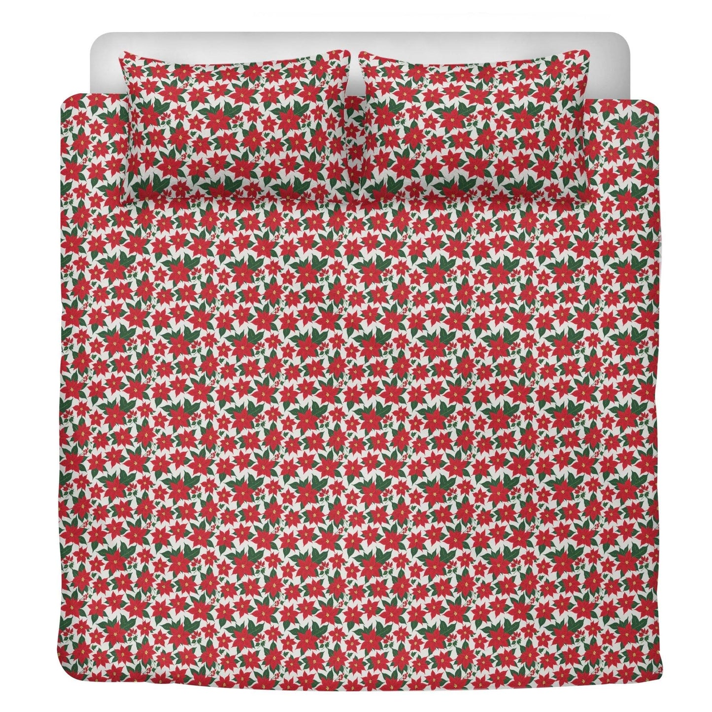 Poinsettia Floral 3 Pcs Beddings - DeRose Seasonal