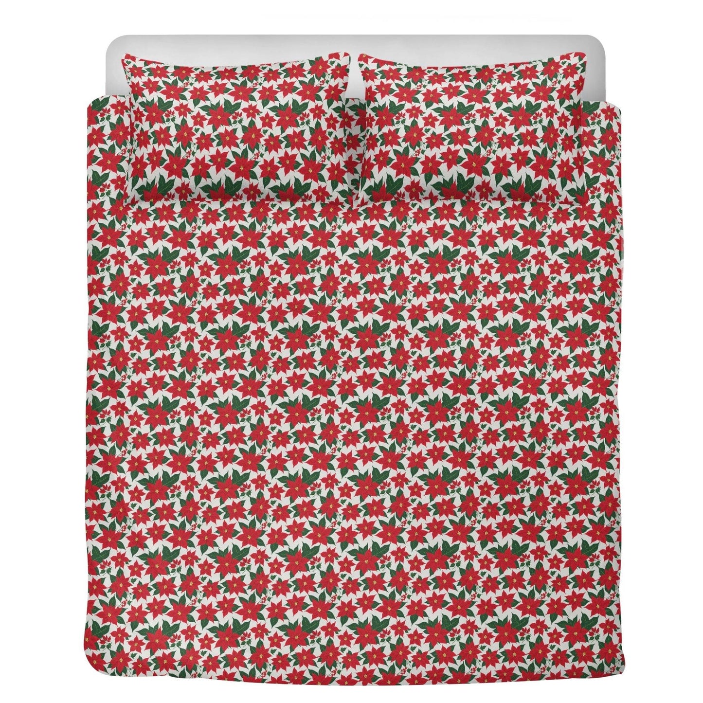 Poinsettia Floral 3 Pcs Beddings - DeRose Seasonal