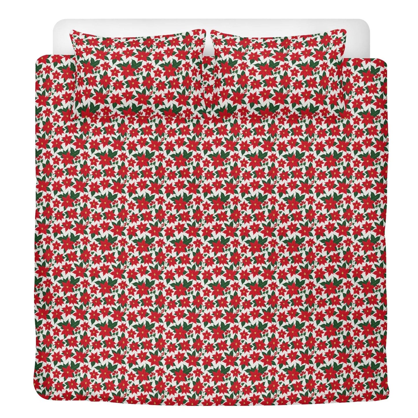 Poinsettia Floral 3 Pcs Beddings - DeRose Seasonal