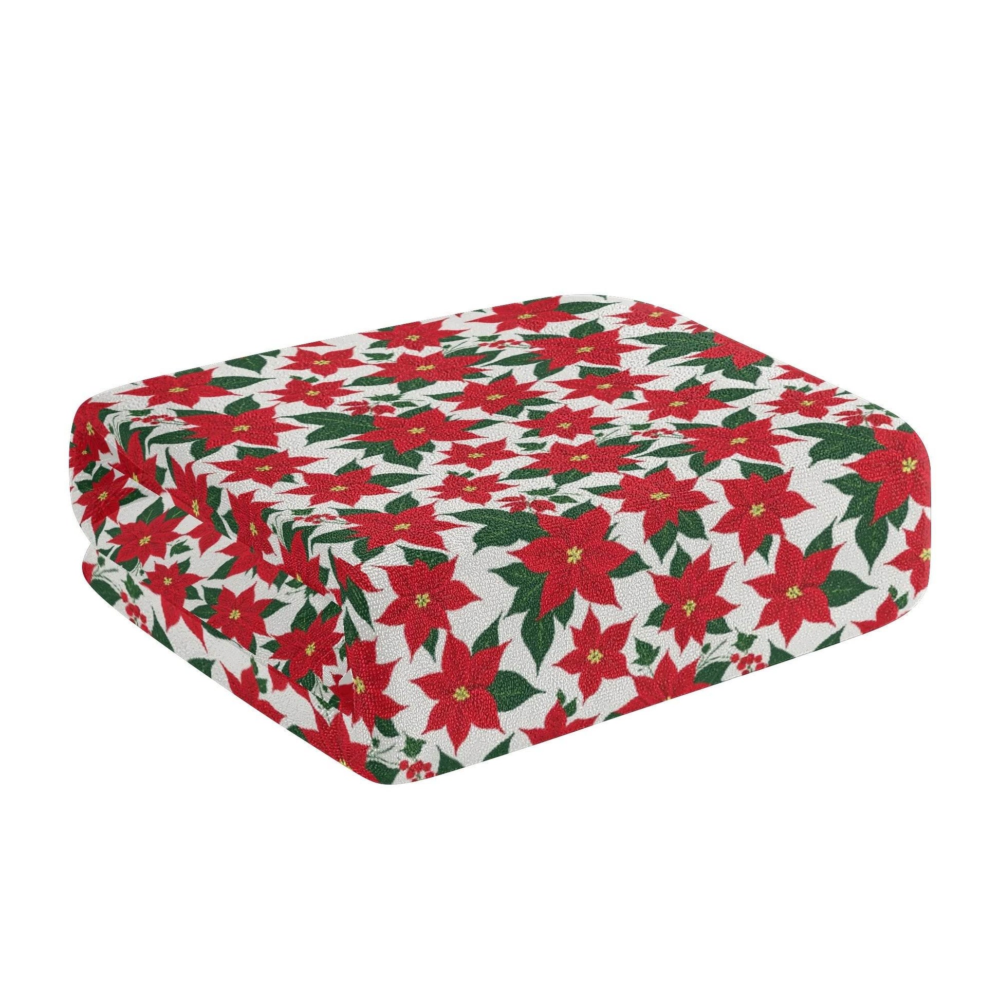 Poinsettia Floral Bath Towel - DeRose Seasonal