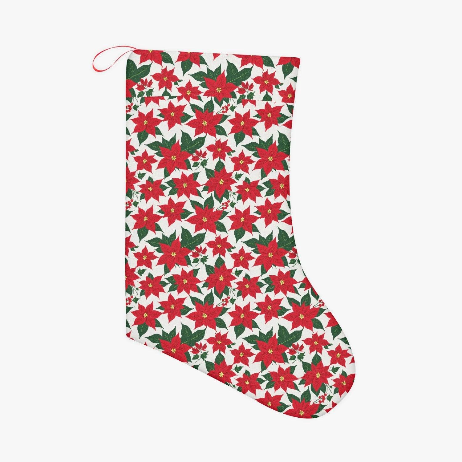 Poinsettia Floral Christmas Santa Stockings - BUY ONE GET ONE FREE -BOGO - DeRose Seasonal