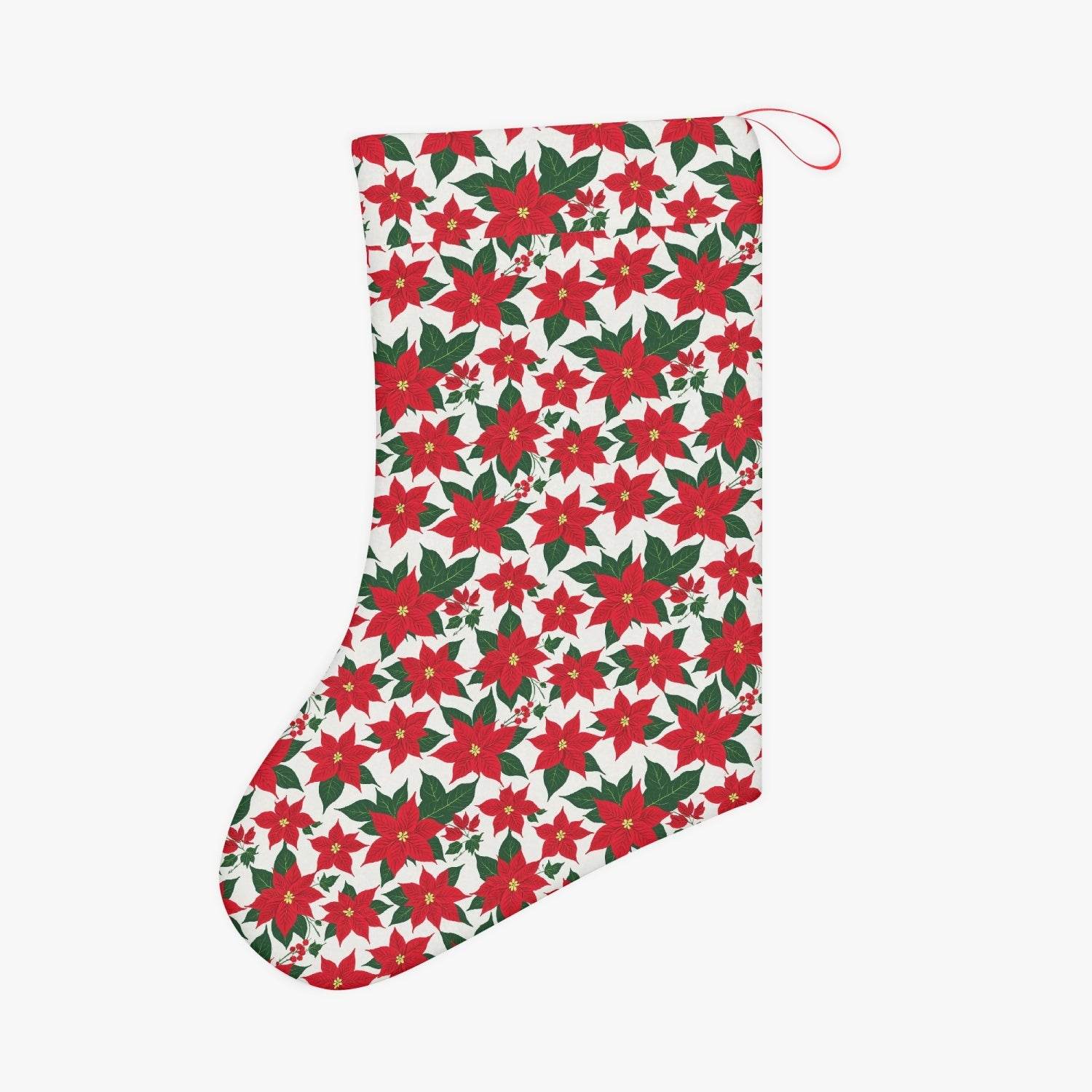 Poinsettia Floral Christmas Santa Stockings - BUY ONE GET ONE FREE -BOGO - DeRose Seasonal