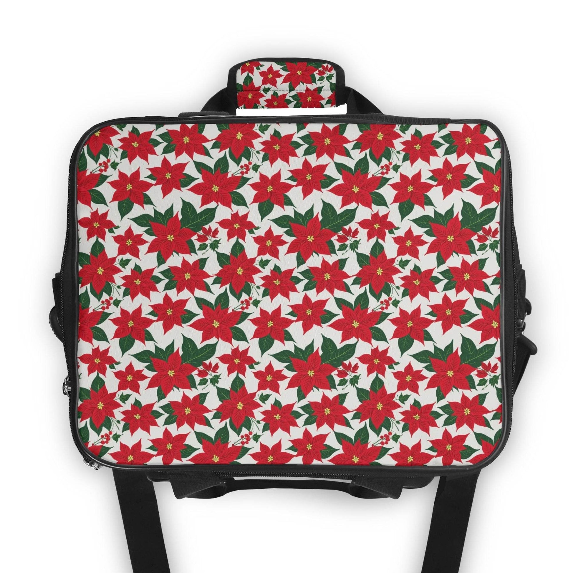 Poinsettia Floral Insulated Leakproof Cooler Bag Lunch Box - DeRose Seasonal