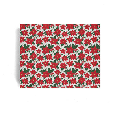 Poinsettia Floral Men's Minimalist Leather Folded Wallet - DeRose Seasonal