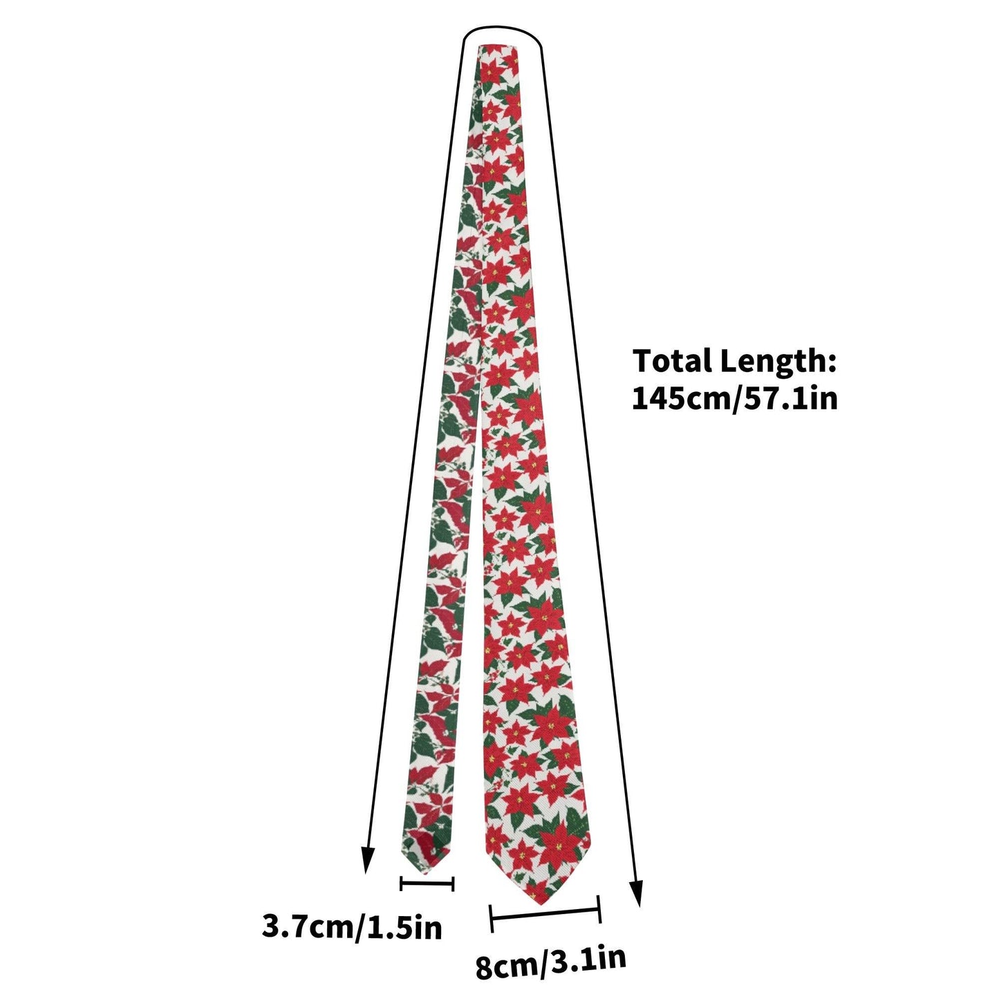 Poinsettia Floral Necktie - DeRose Seasonal