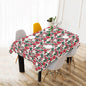 Poinsettia Floral Polyester Tablecloth Polyester Tablecloth 70"x 52" DeRose Seasonal