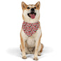 Poinsettia Floral Scarf Pet Adjustable Bandanas for Dogs Cats - DeRose Seasonal