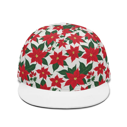 Poinsettia Floral Unisex Classic Snapbacks - DeRose Seasonal