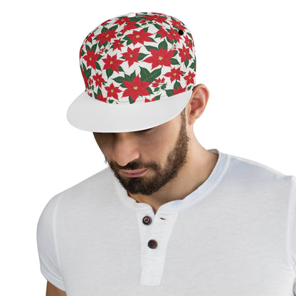 Poinsettia Floral Unisex Classic Snapbacks - DeRose Seasonal