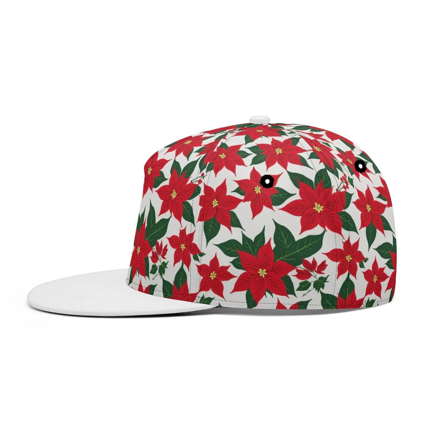 Poinsettia Floral Unisex Classic Snapbacks - DeRose Seasonal