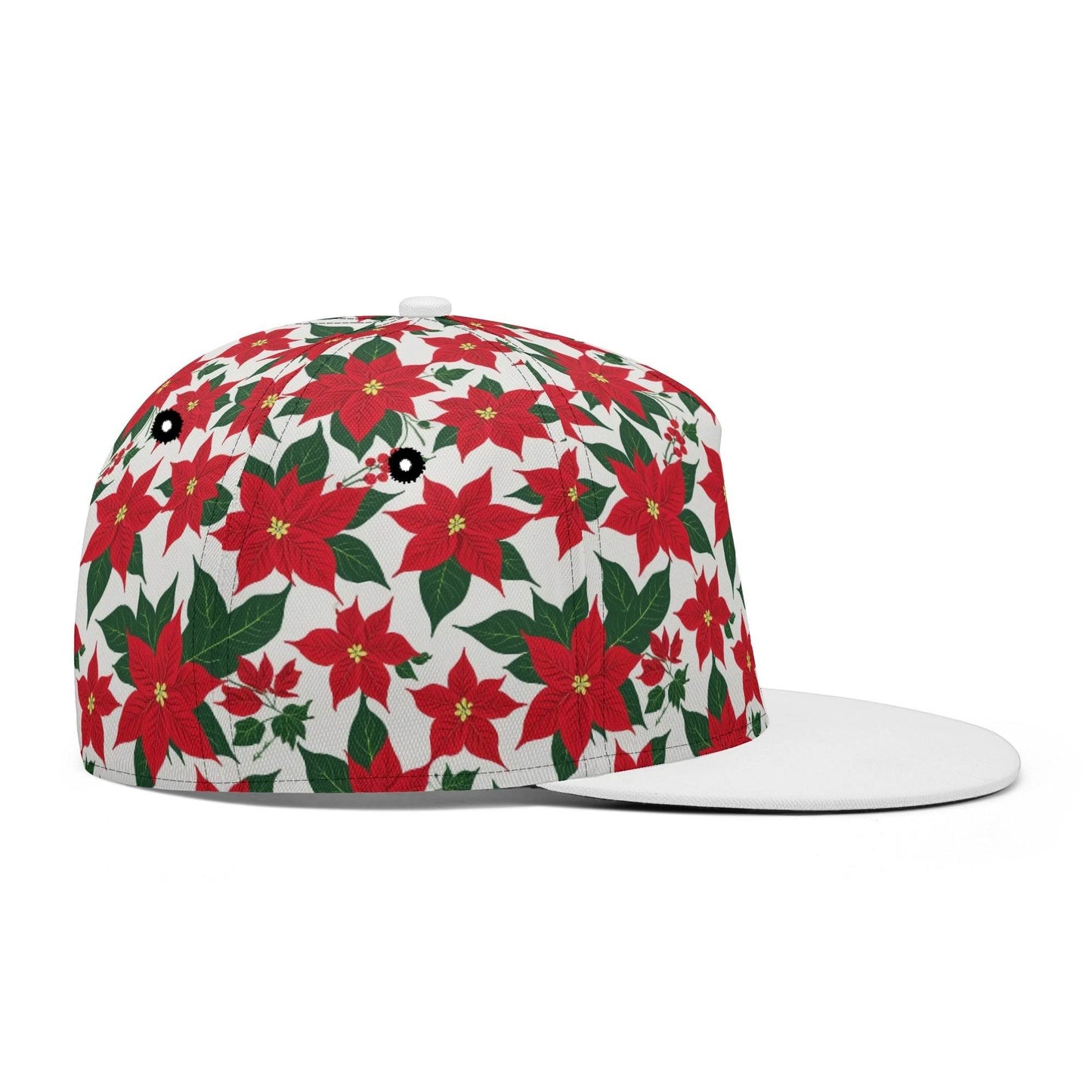 Poinsettia Floral Unisex Classic Snapbacks - DeRose Seasonal