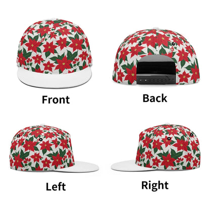 Poinsettia Floral Unisex Classic Snapbacks - DeRose Seasonal