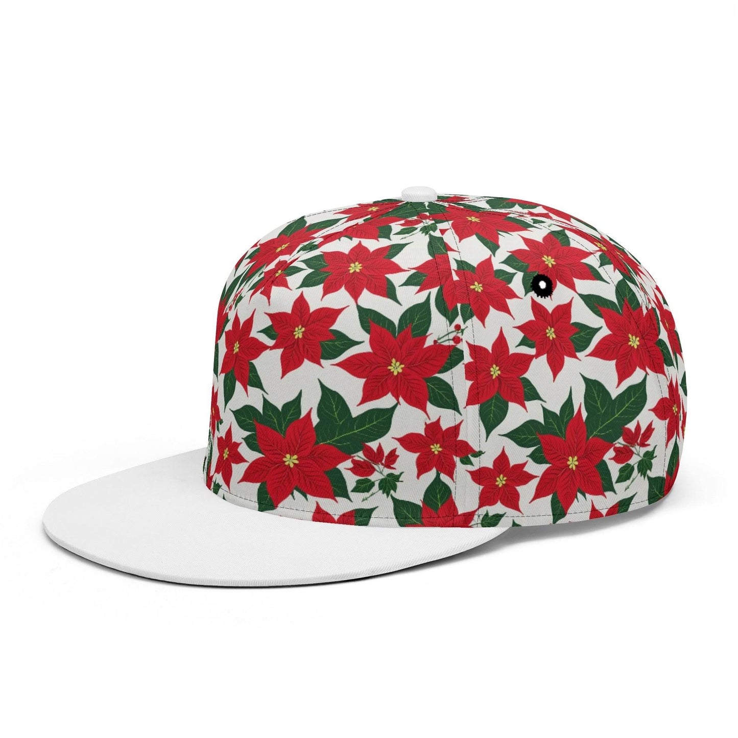 Poinsettia Floral Unisex Classic Snapbacks - DeRose Seasonal