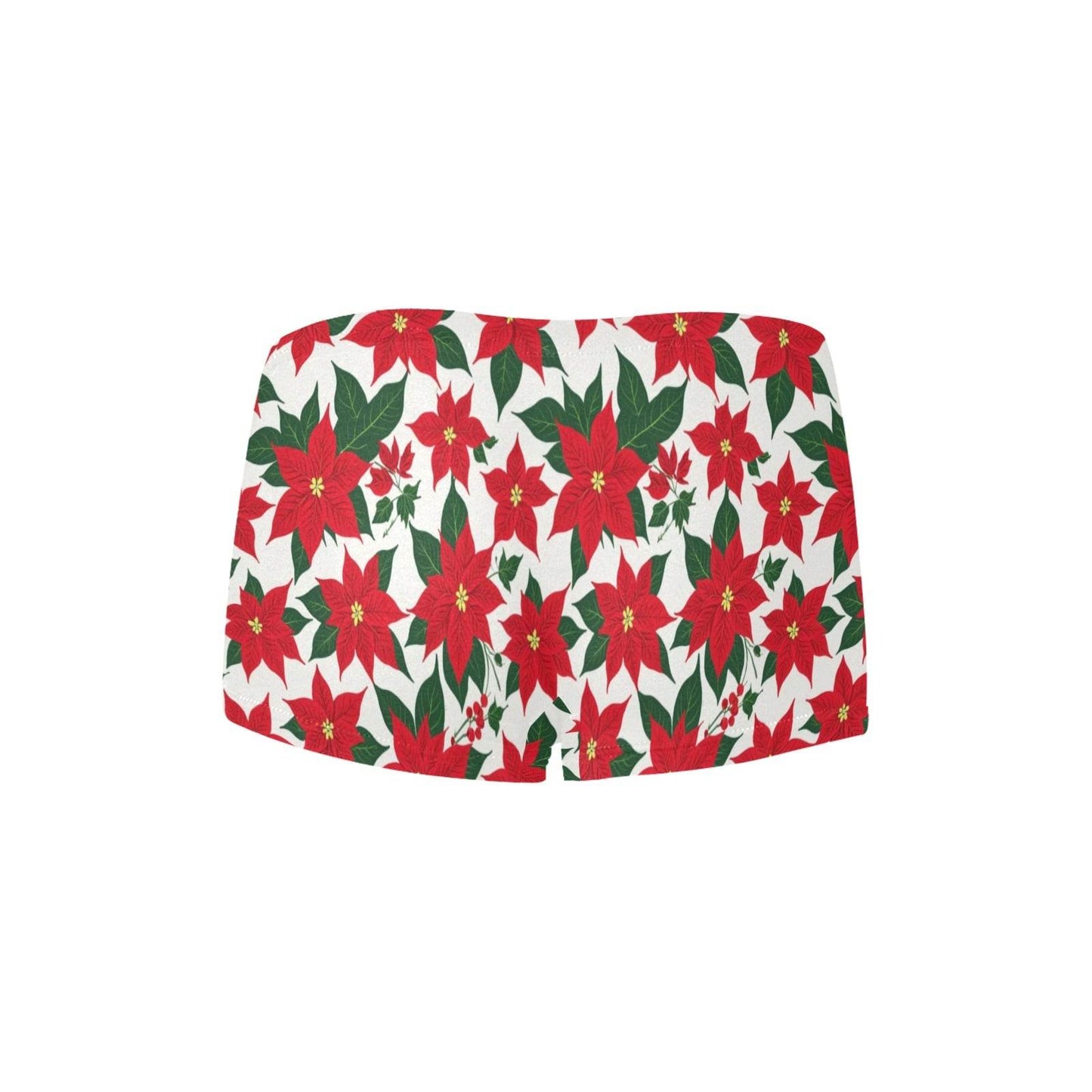 Poinsettia Floral Women's Underwear Shorts - DeRose Seasonal