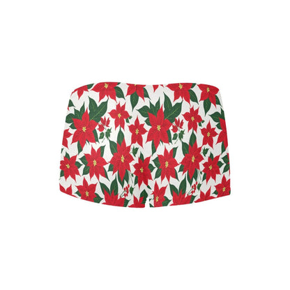 Poinsettia Floral Women's Underwear Shorts - DeRose Seasonal