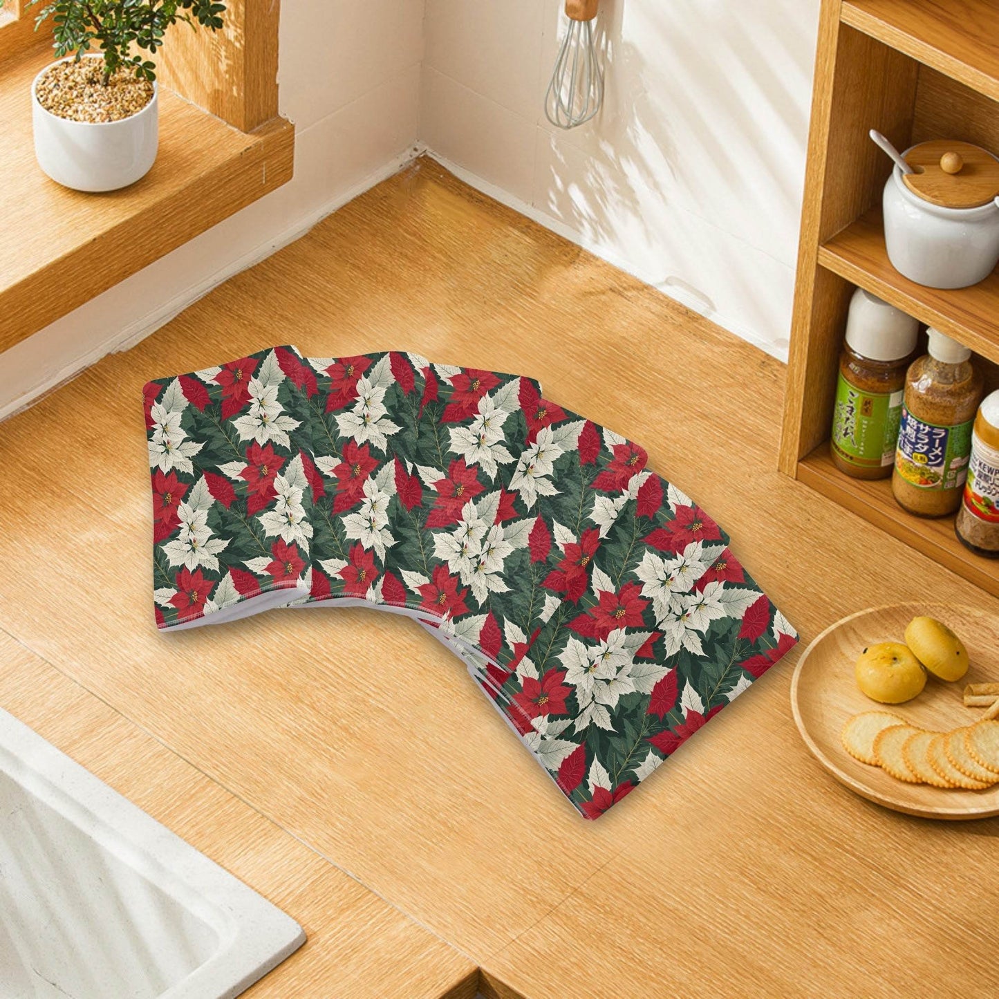 Poinsettia Hand Towels (6 Pcs) - DeRose Seasonal