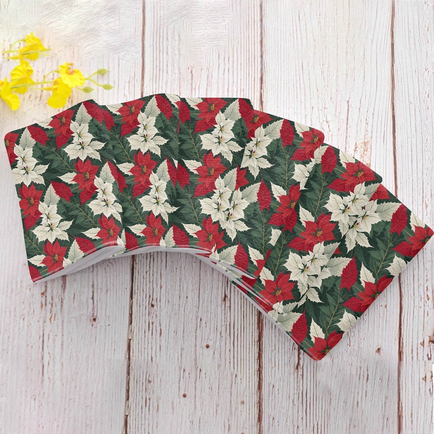 Poinsettia Hand Towels (6 Pcs) - DeRose Seasonal
