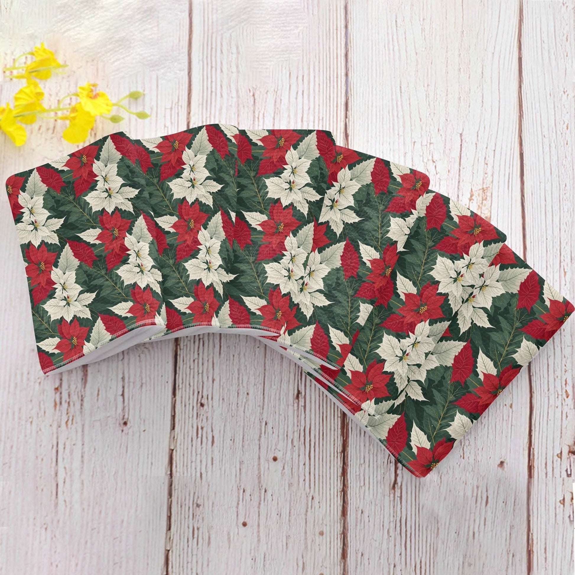 Poinsettia Hand Towels (6 Pcs) - DeRose Seasonal