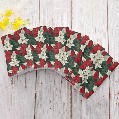 Poinsettia Hand Towels (6 Pcs) - DeRose Seasonal