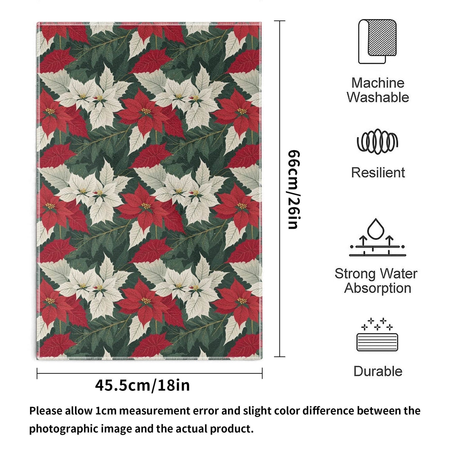 Poinsettia Hand Towels (6 Pcs) - DeRose Seasonal