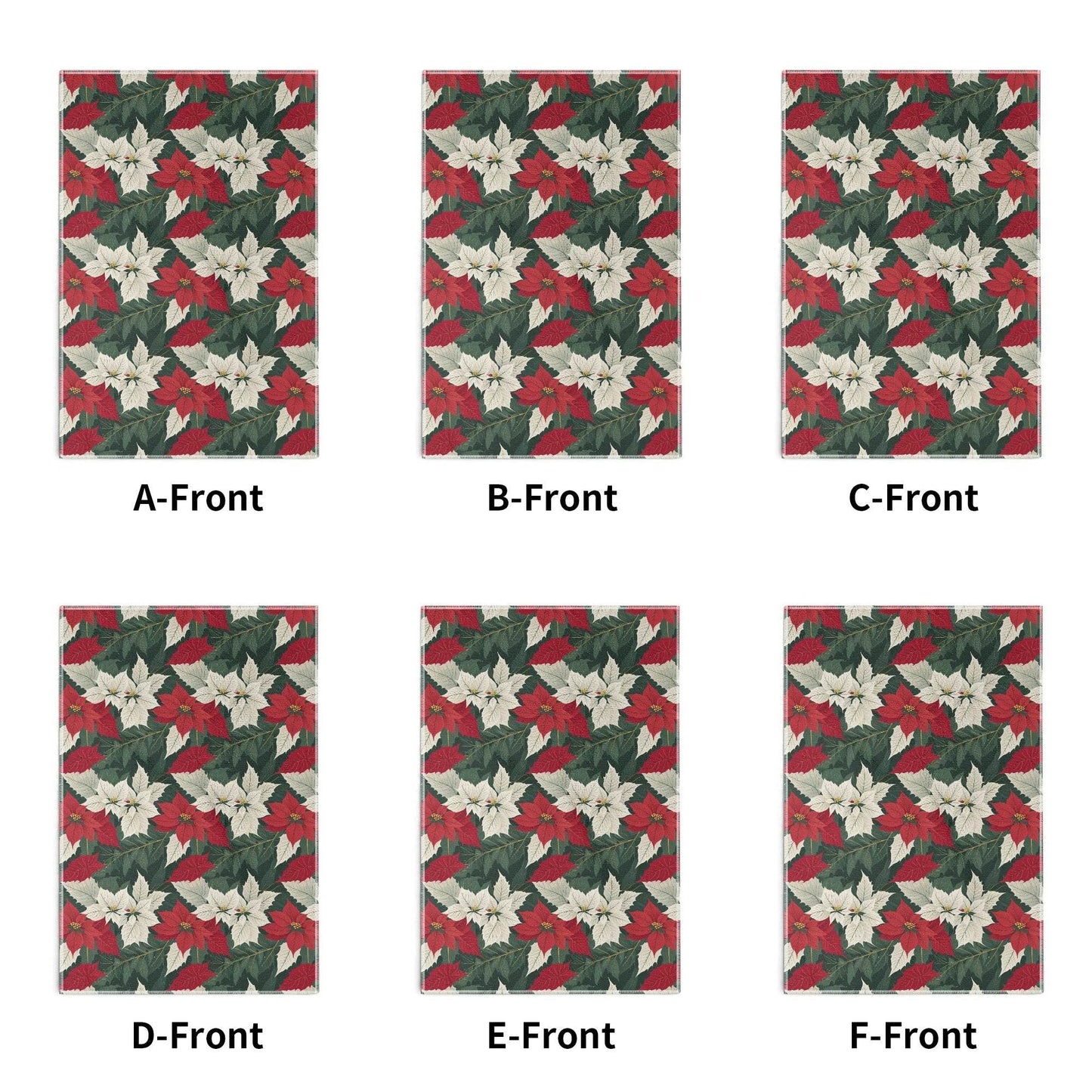 Poinsettia Hand Towels (6 Pcs) - DeRose Seasonal