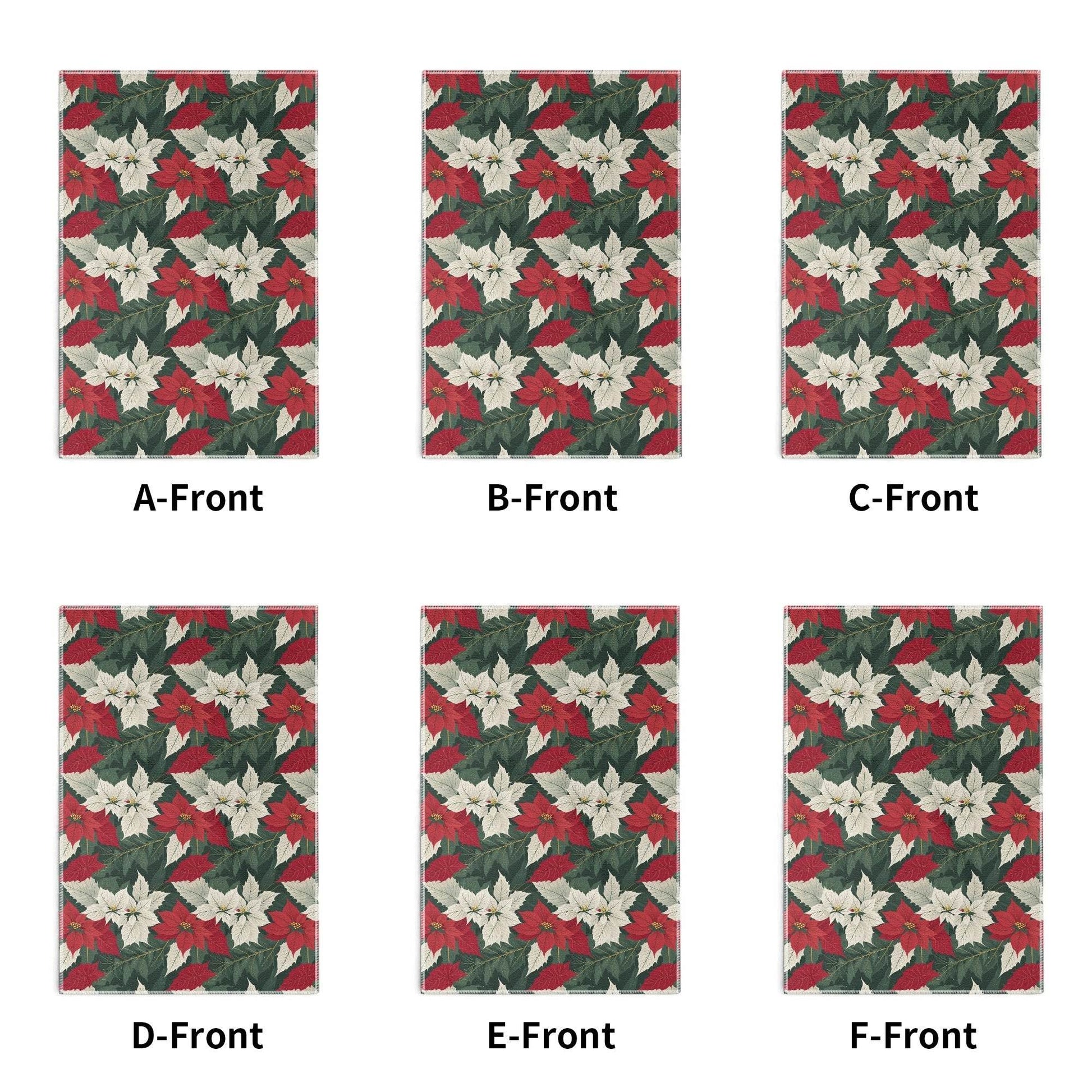 Poinsettia Hand Towels (6 Pcs) - DeRose Seasonal