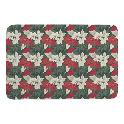 Poinsettia Plush Indoor Doormat - DeRose Seasonal
