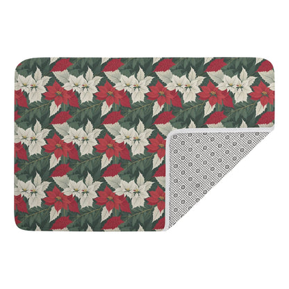Poinsettia Plush Indoor Doormat - DeRose Seasonal