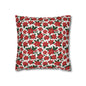 Poinsettia Floral Spun Polyester Square Pillowcase - DeRose Seasonal