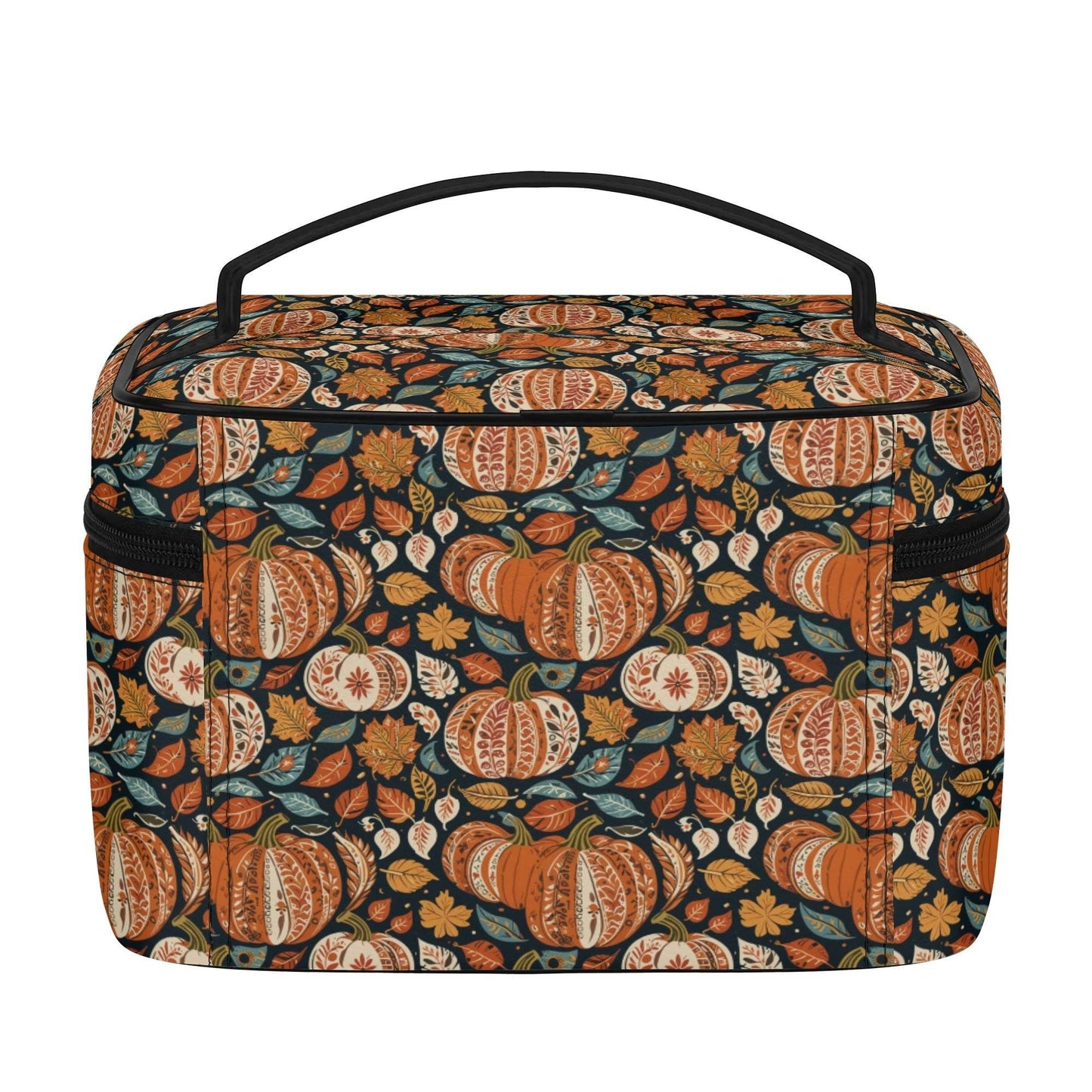 Pumpkin Fall Leather Cosmetic Bag - DeRose Seasonal