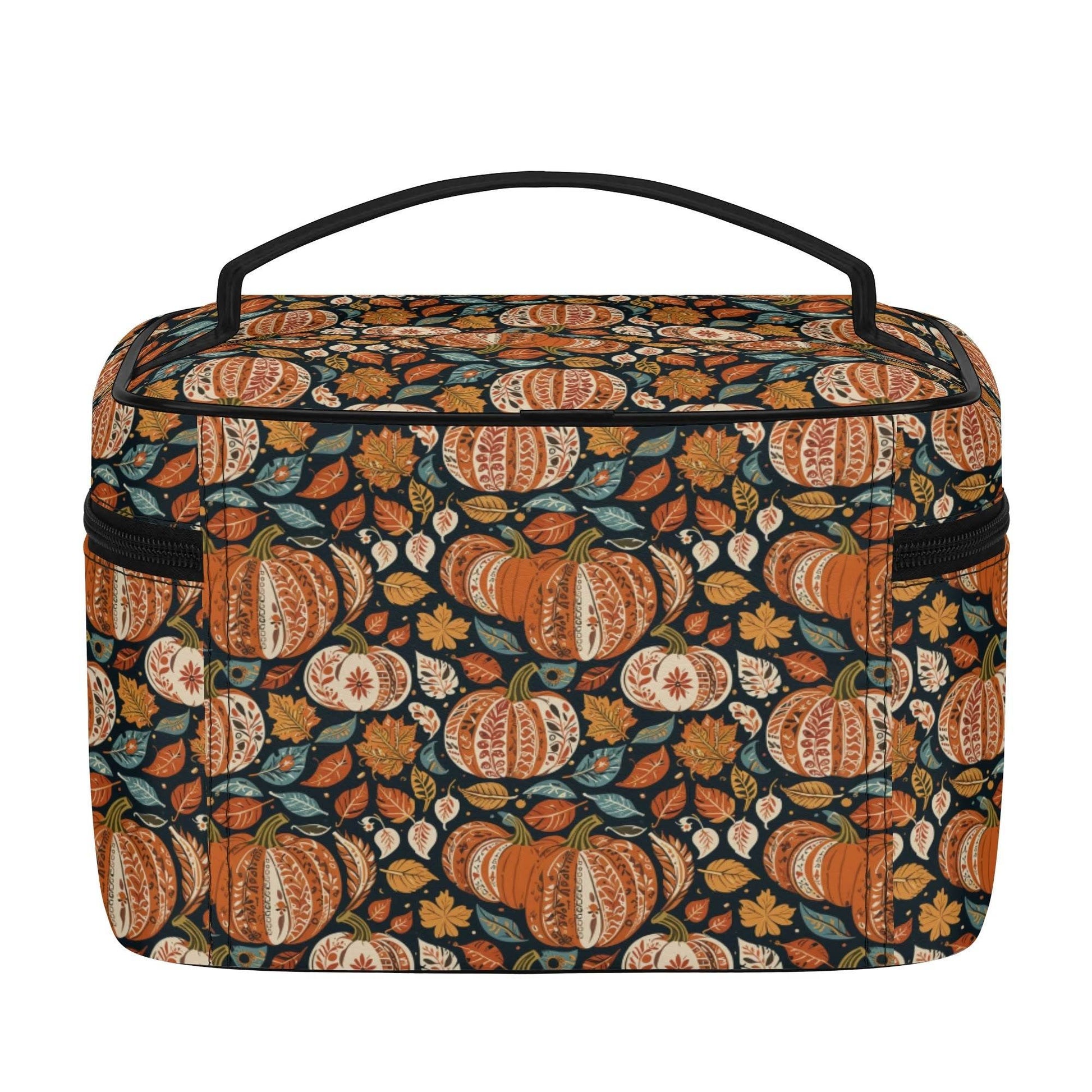 Pumpkin Fall Leather Cosmetic Bag - DeRose Seasonal