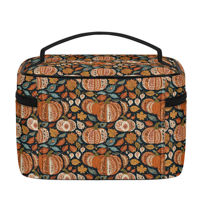 Pumpkin Fall Leather Cosmetic Bag - DeRose Seasonal