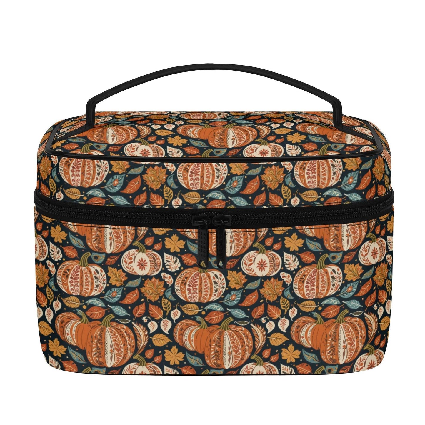 Pumpkin Fall Leather Cosmetic Bag - DeRose Seasonal