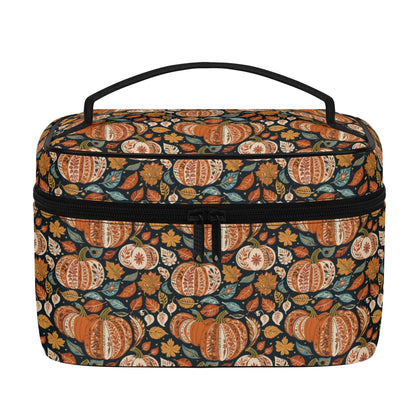 Pumpkin Fall Leather Cosmetic Bag - DeRose Seasonal