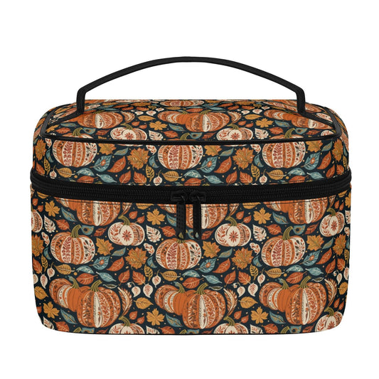 Pumpkin Fall Leather Cosmetic Bag - DeRose Seasonal
