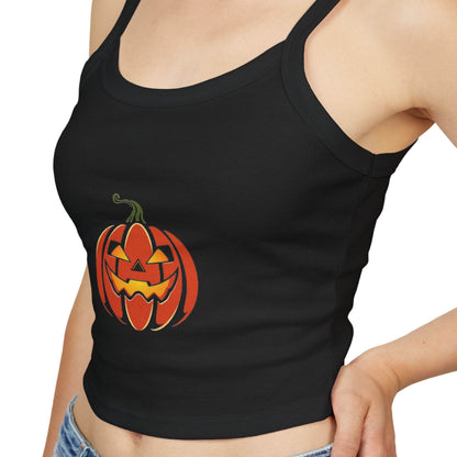 Pumpkin Jack Womens Spaghetti Strap Tank Top - DeRose Seasonal