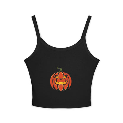 Pumpkin Jack Womens Spaghetti Strap Tank Top - DeRose Seasonal