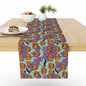 Purple and Green Cute Pumpkins Polyester Table Runner - DeRose Seasonal