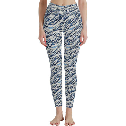 Ocean Lines Women's Polyester Yoga pants Leggings - DeRose Seasonal