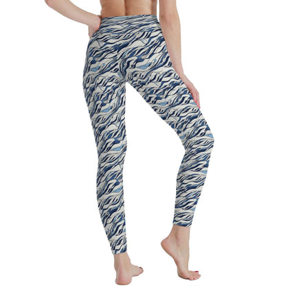 Ocean Lines Women's Polyester Yoga pants Leggings - DeRose Seasonal