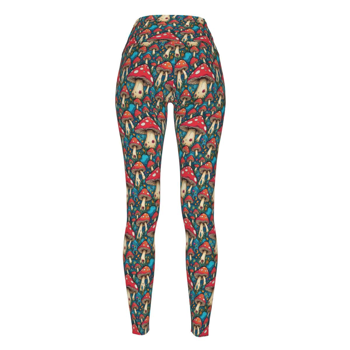 Deathcap Mushrooms Women's Polyester Yoga pants Leggings - DeRose Seasonal