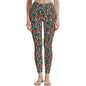 Colored Mushrooms Women's Polyester Yoga pants Leggings - DeRose Seasonal