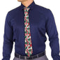 Red And White Poinsettia Flower Necktie - DeRose Seasonal