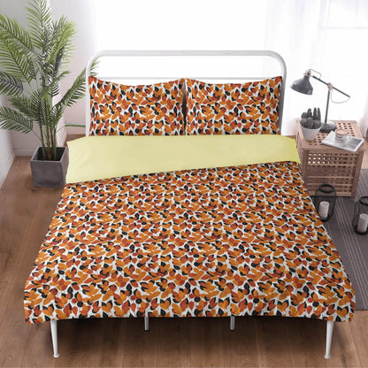 Red Autumn 3 Pcs Beddings - DeRose Seasonal