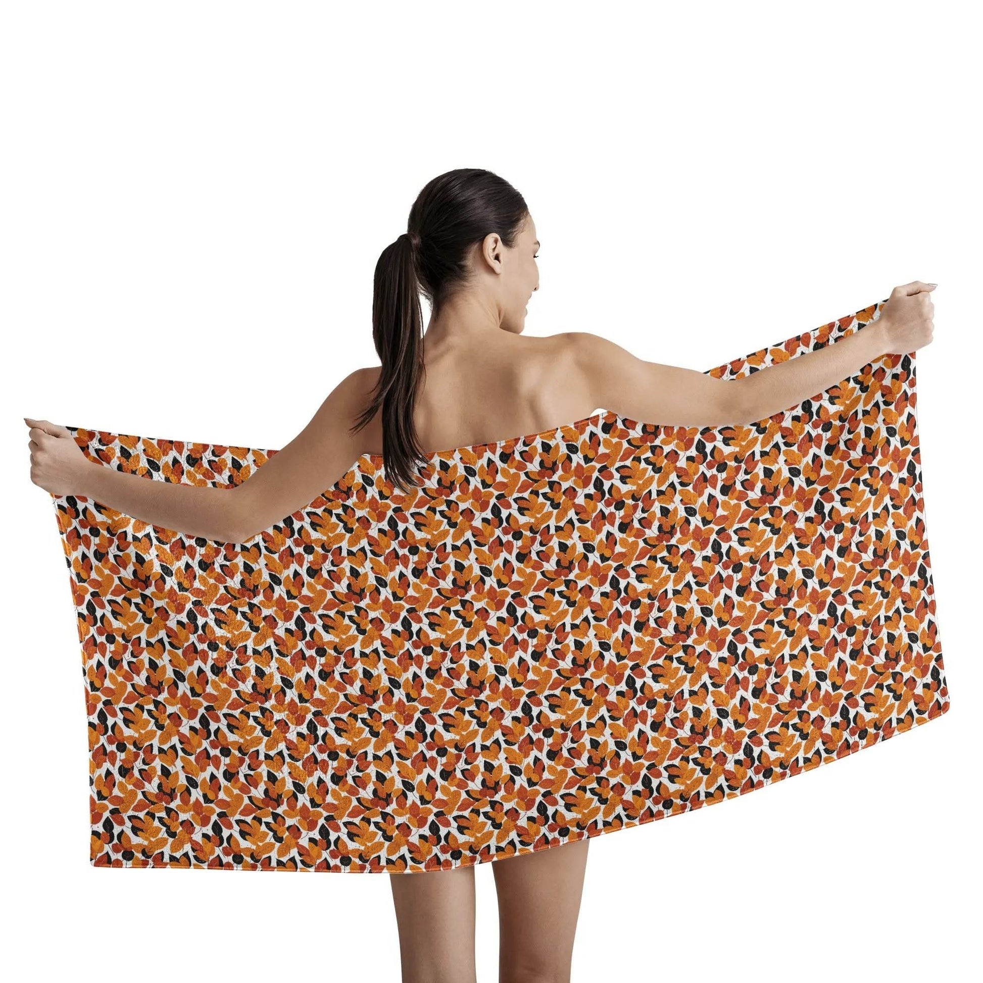 Red Autumn Bath Towel - DeRose Seasonal