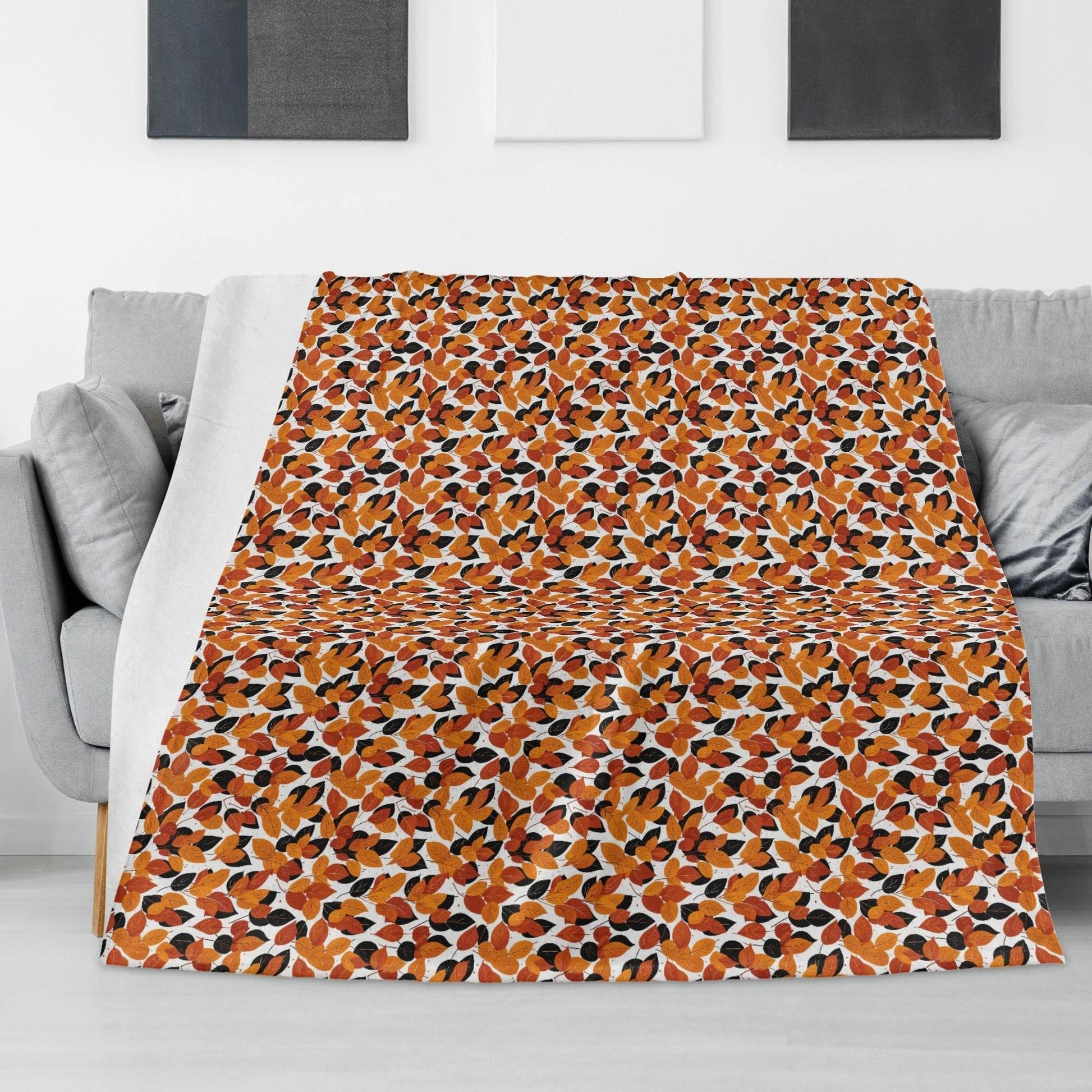 Red Autumn Flannel Breathable Blanket 4 Sizes - DeRose Seasonal